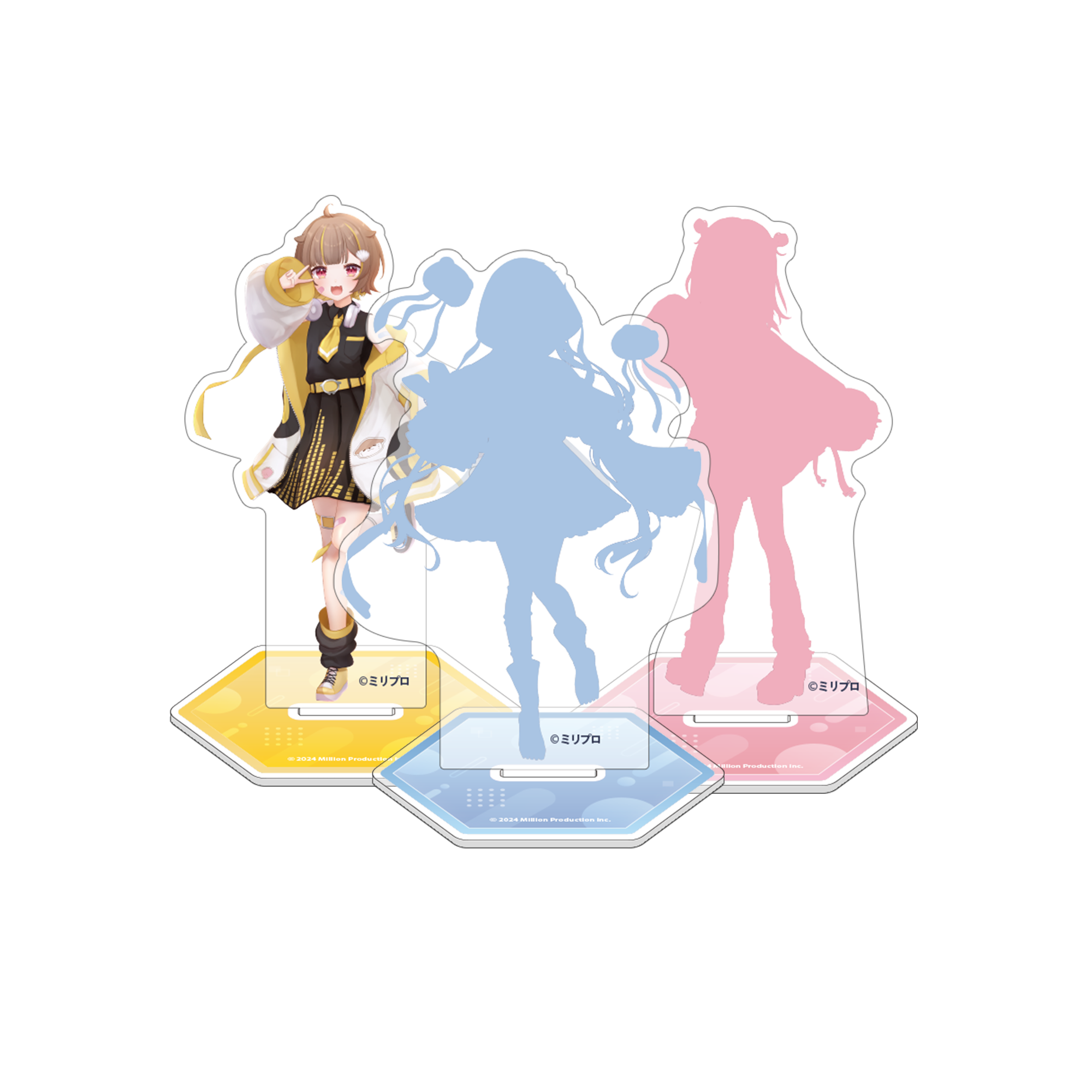音ノ瀬らこ・ゆらぎゆら・虹深°ぬふ 3Dお披露目記念グッズ アクリル