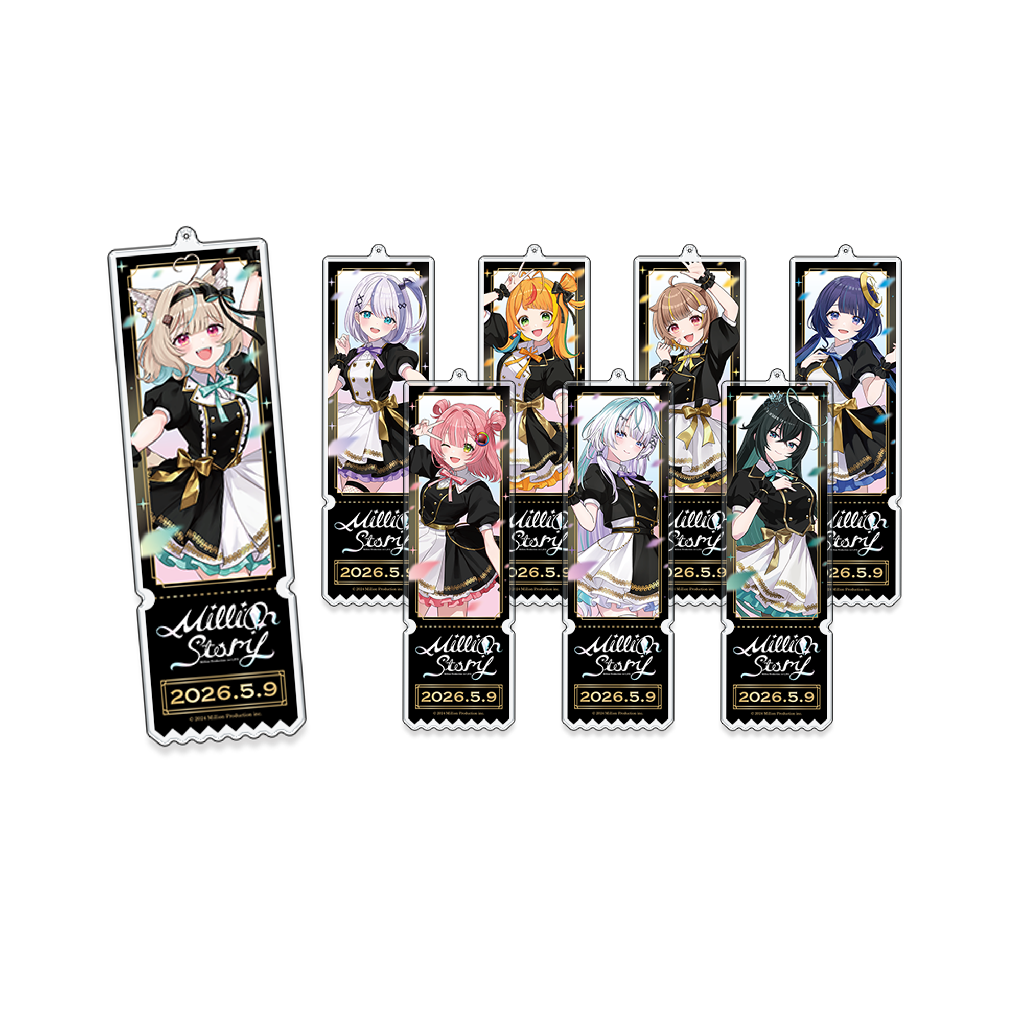 ミリプロ 1st Live「Million Story」チケット風アクリルキーホルダー