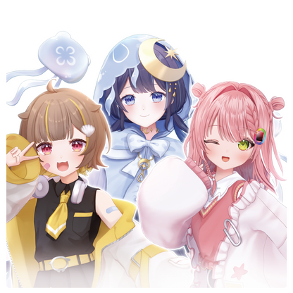 音ノ瀬らこ・ゆらぎゆら・虹深°ぬふ 3Dお披露目記念グッズ タレントセット