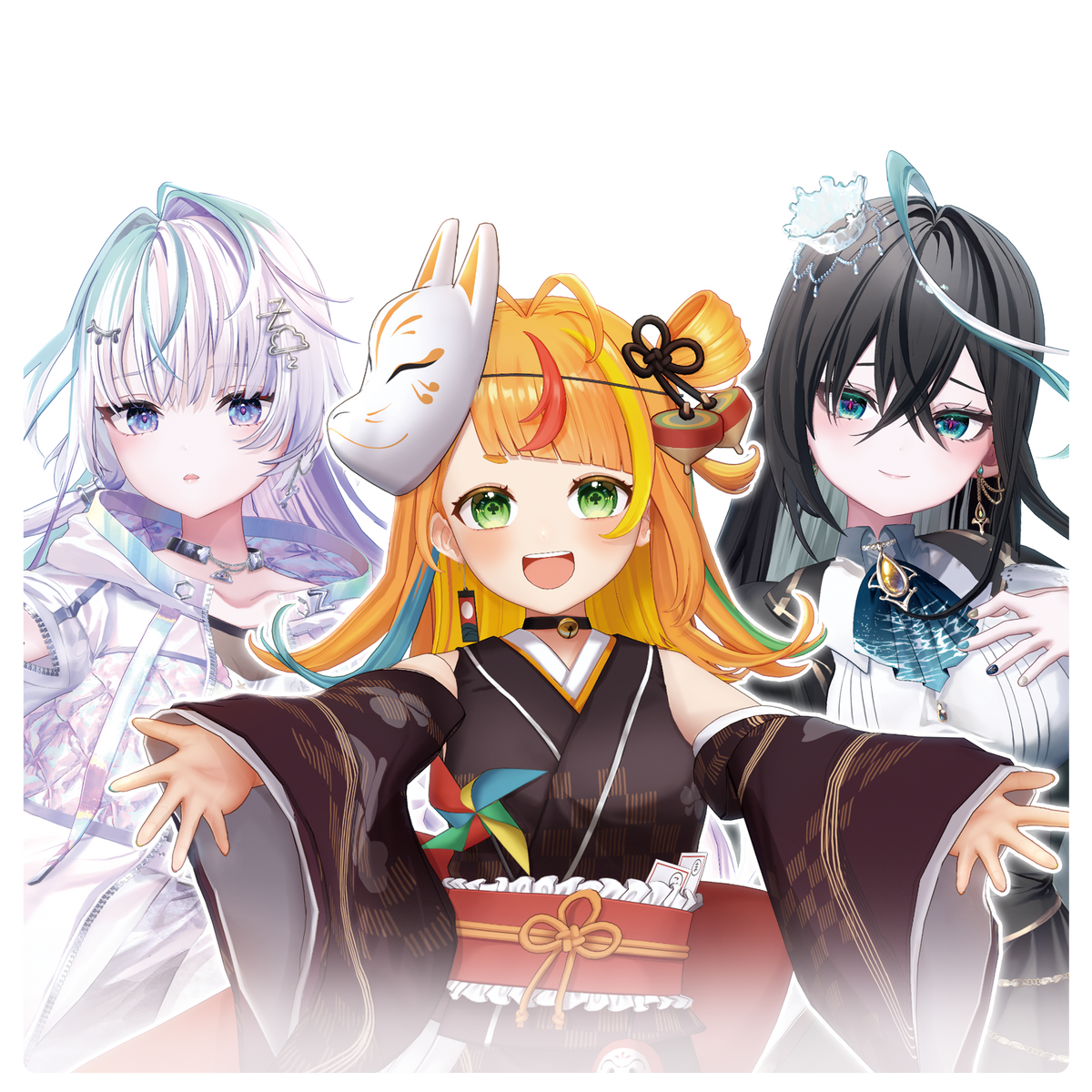 ま*め様 特別版キャラクターグッズ 小廻こま・眠雲ツクリ・雨夜リズ 3Dお披露目記念 タレントセット