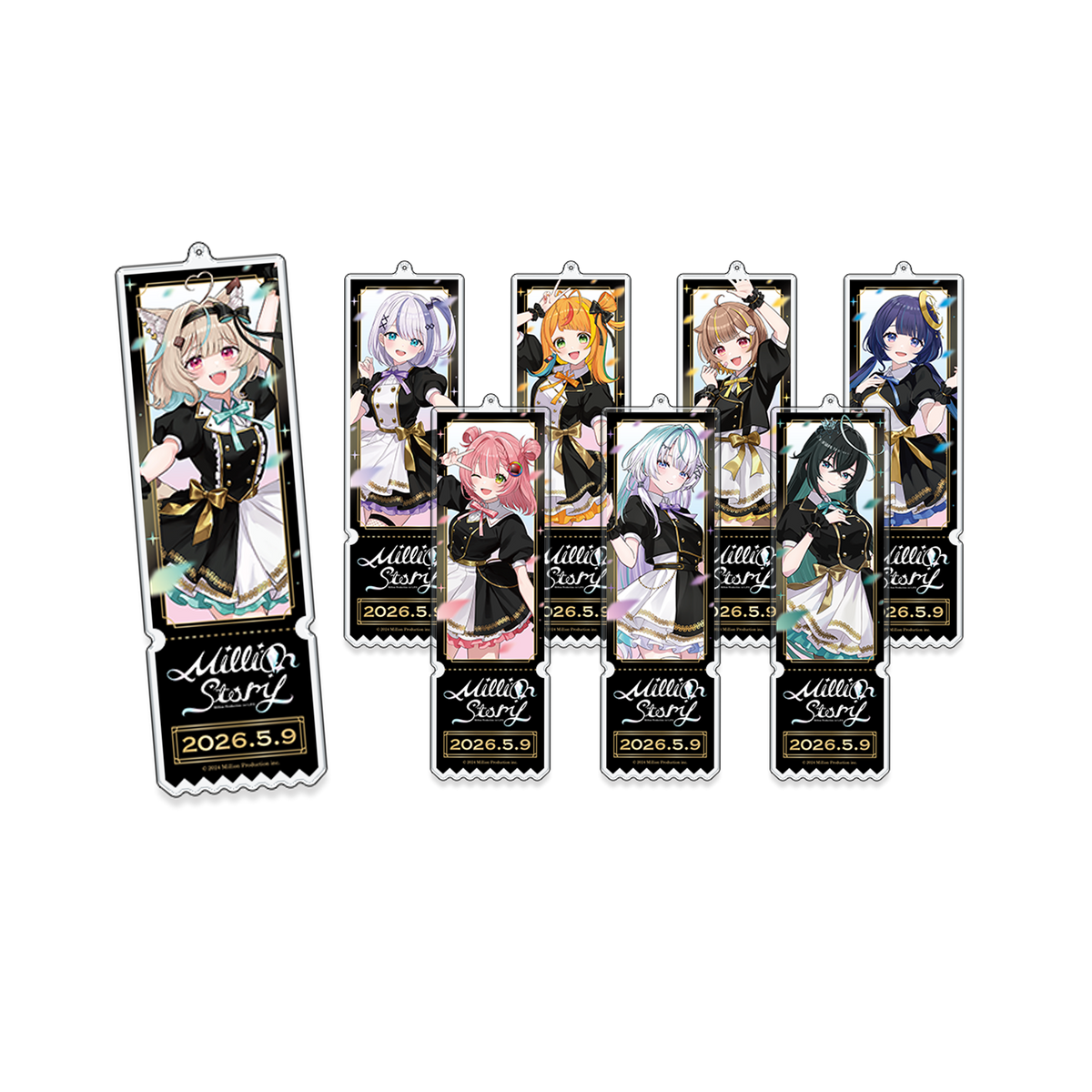 ミリプロ 1st Live「Million Story」チケット風アクリルキーホルダー ミリプロ 1st Live「Million Story」チケット風アクリルキーホルダー