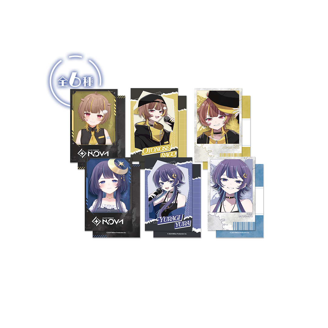 NOVA COOL BEAT COLLECTION ランダムチェキ風カード 全6種