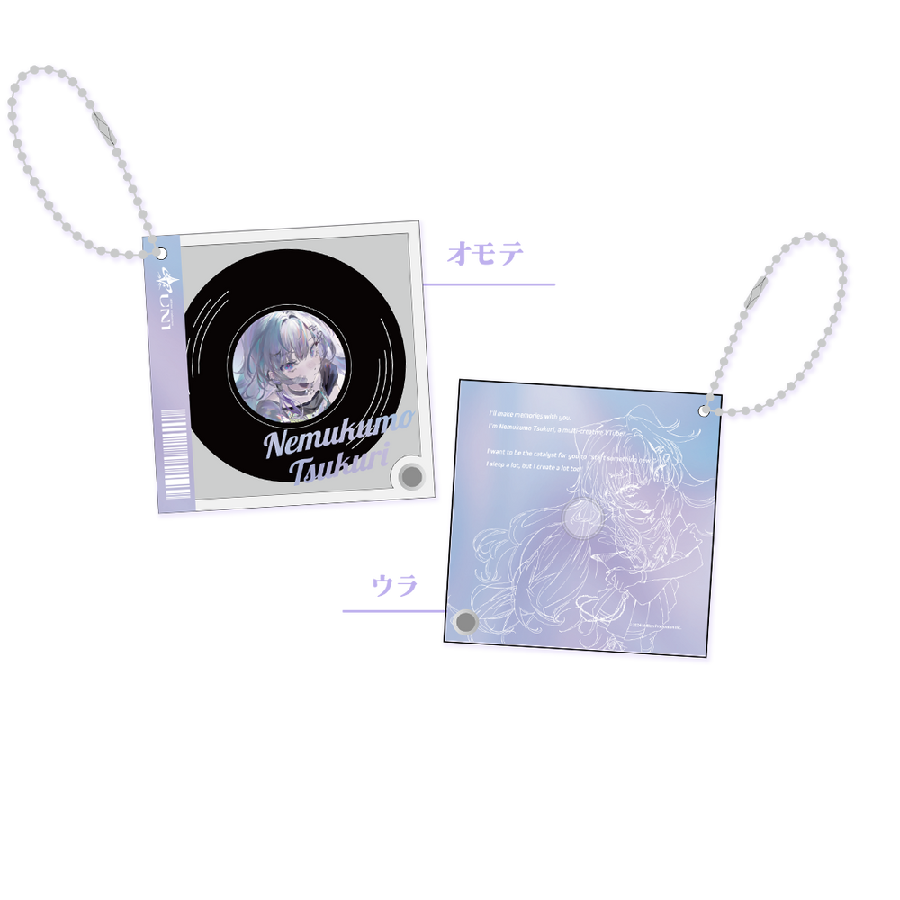 眠雲ツクリ 誕生日記念 レコード風アクリルキーホルダー 2025