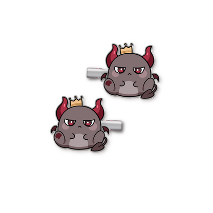 あくび・でもんすぺーど ハーフアニバーサリー アクリルヘアクリップ（2個入り）