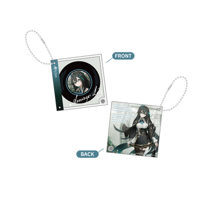 雨夜リズ 1周年記念グッズ レコード風アクリルキーホルダー