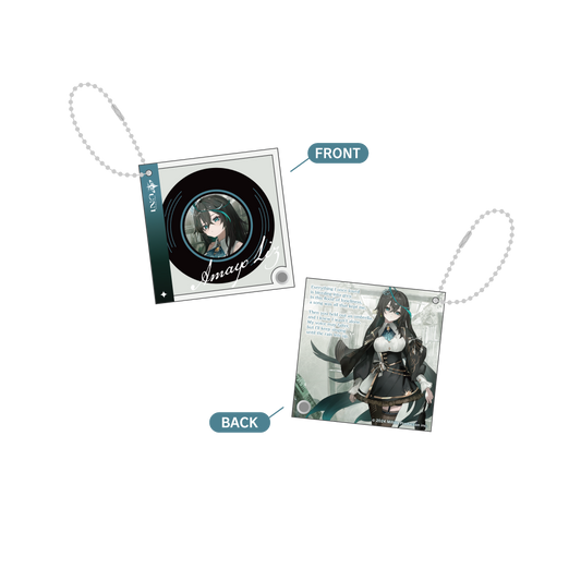雨夜リズ 1周年記念グッズ レコード風アクリルキーホルダー
