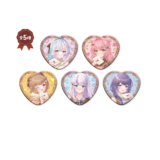 ミリプロ バレンタインコレクション 2026 ハート型ランダム缶バッジ